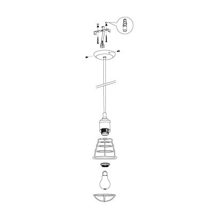Eglo - Viseća lampa 1xE27/60W