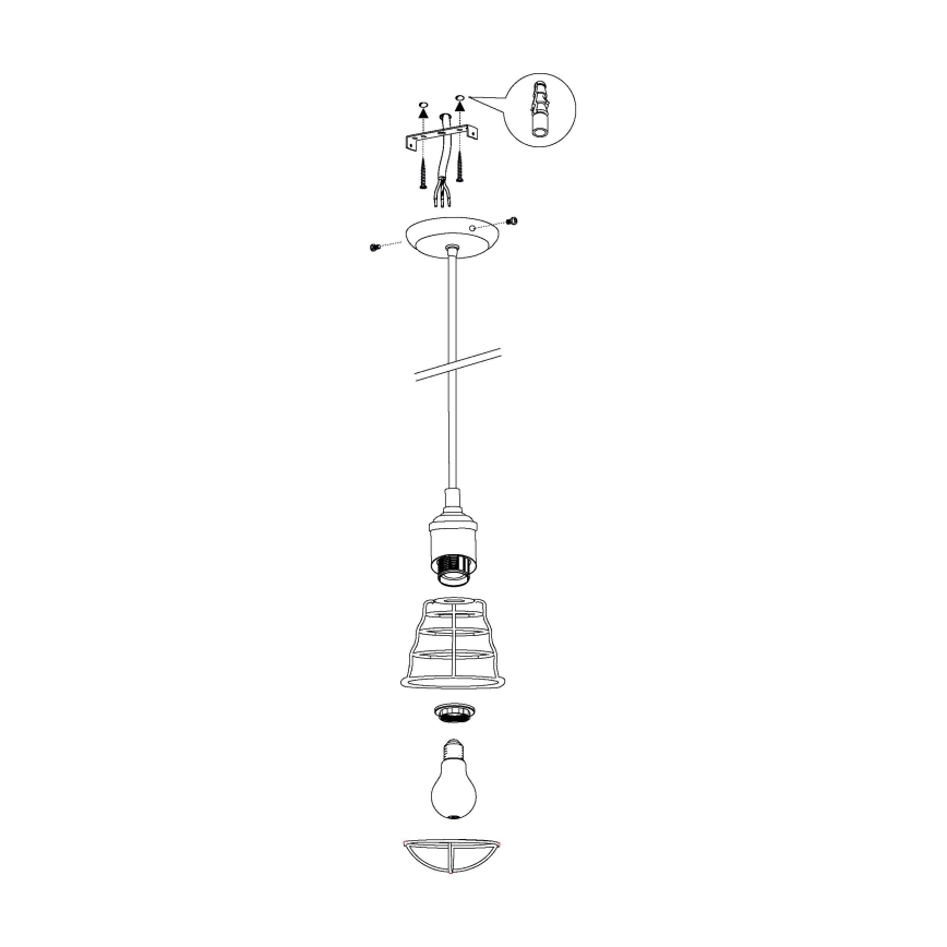 Eglo - Viseća lampa 1xE27/60W