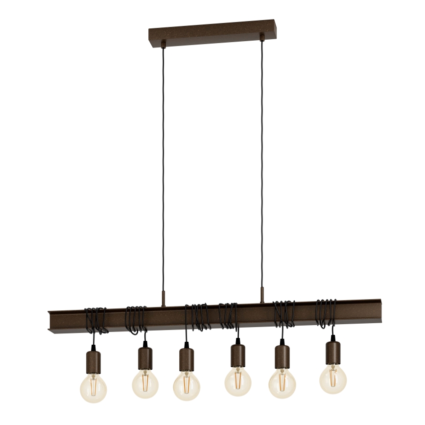 Eglo - Luster na sajli TOWNSHEND 6xE27/60W/230V