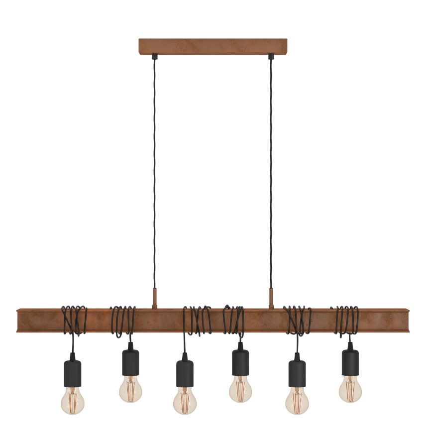 Eglo - Luster na sajli TOWNSHEND 6xE27/60W/230V