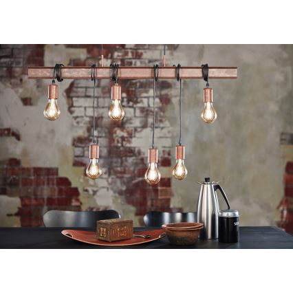 Eglo - Luster na sajli TOWNSHEND 6xE27/60W/230V
