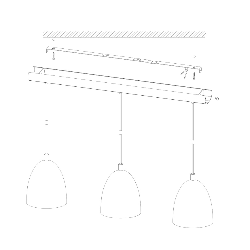 Eglo - Viseća lampa 3xE27/60W