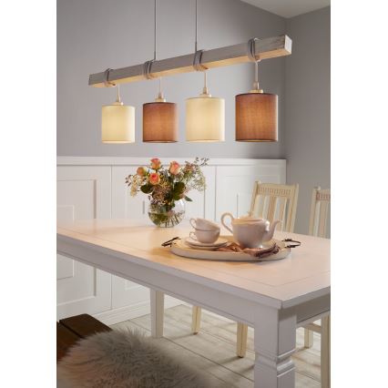 Eglo - Luster na sajli TOWNSHEND 4xE27/60W/230V