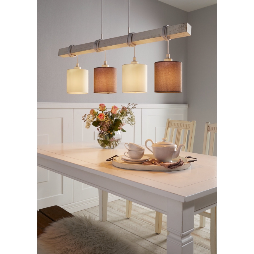 Eglo - Luster na sajli TOWNSHEND 4xE27/60W/230V