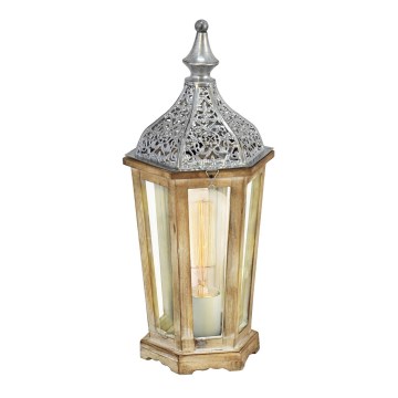 Eglo 54618 - LED Stona lampa 1xE27/4W/230V srebrno/braon
