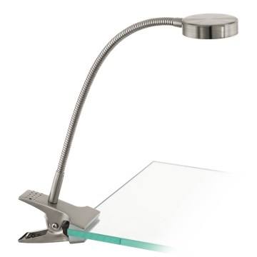 Eglo 54648 - LED Stona lampa sa štipaljkom LED/4,5W/230V 3000K mat krom