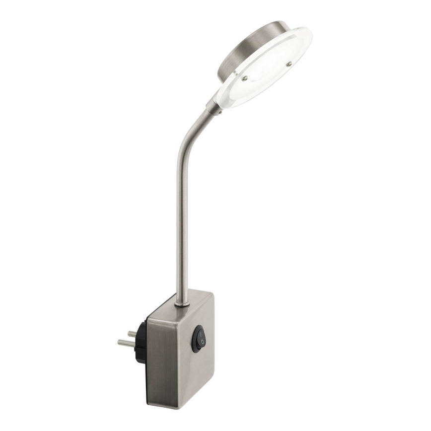 Eglo 54649 - LED Lampa za utičnicu LED/4,5W/230V 3000K mat krom