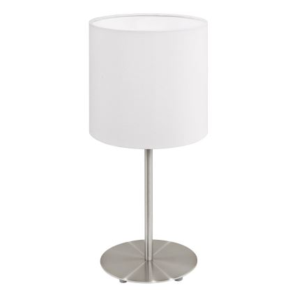 Eglo 54744 - Stona lampa ANADIA 1xE14/40W/230V bela/mat krom