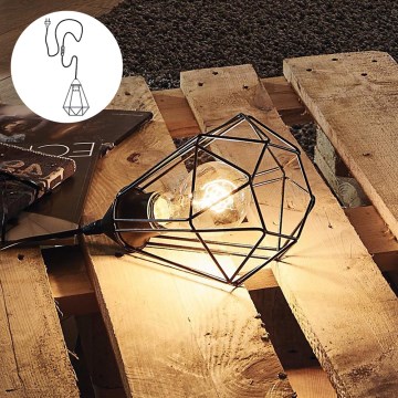 Eglo 54889 - LED Stona lampa za utičnicu 1xE27/4W/230V 3000K crno