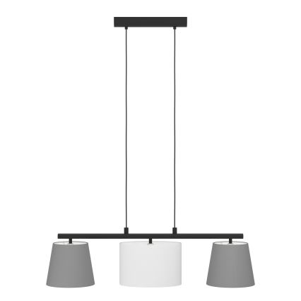 Eglo 55207 - Luster na sajli ALMEIDA 3xE14/25W/230V sivo
