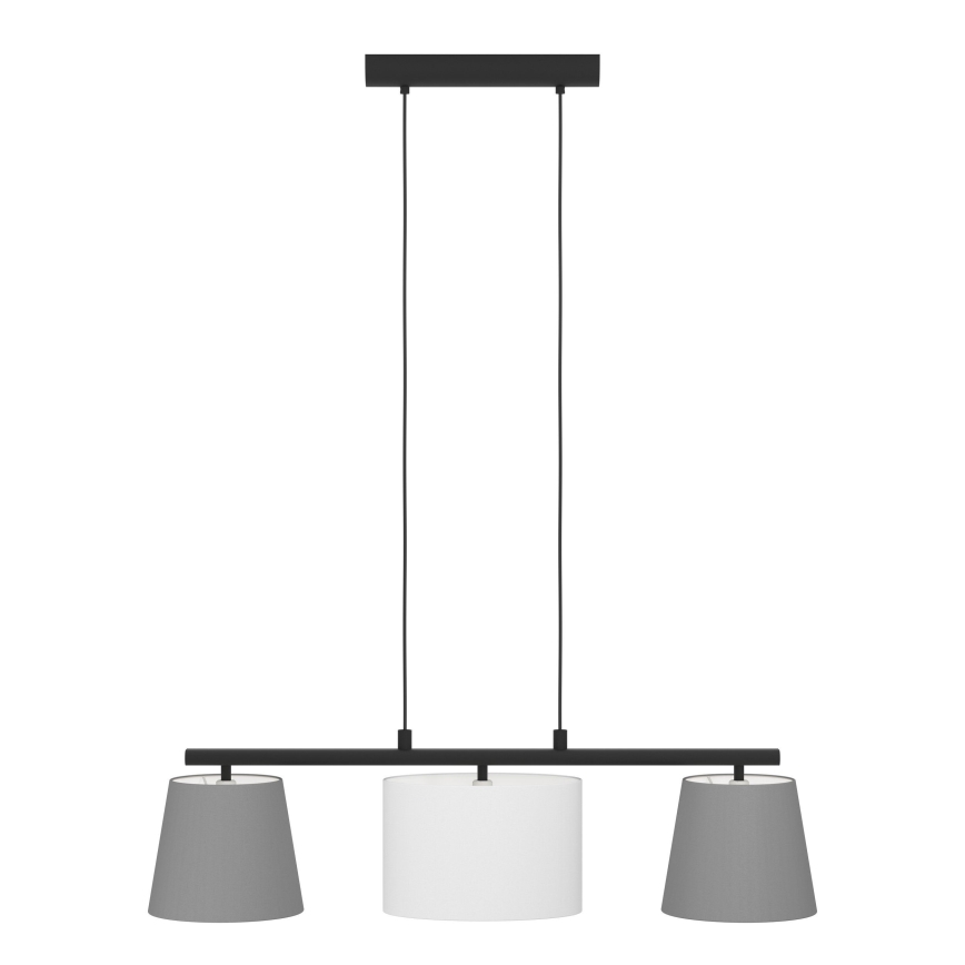 Eglo 55207 - Luster na sajli ALMEIDA 3xE14/25W/230V sivo