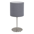 Eglo 55215 - Stona lampa PASTERI 1xE14/40W/230V sivo