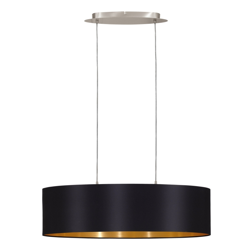 Eglo 55266 - Luster na sajli MASERLO 2xE27/60W/230V crno