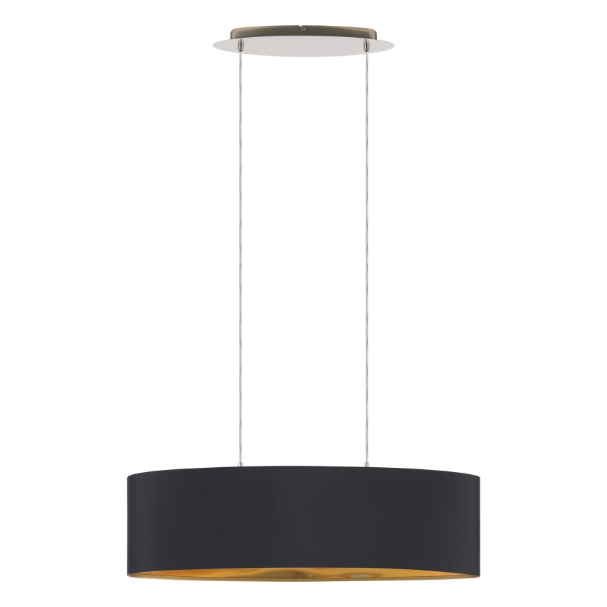 Eglo 55266 - Luster na sajli MASERLO 2xE27/60W/230V crno
