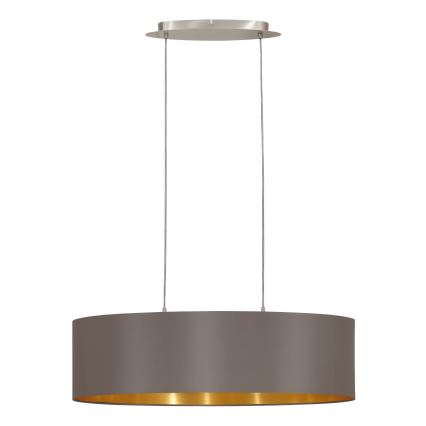 Eglo 55271 - Luster na sajli MASERLO 2xE27/60W/230V braon