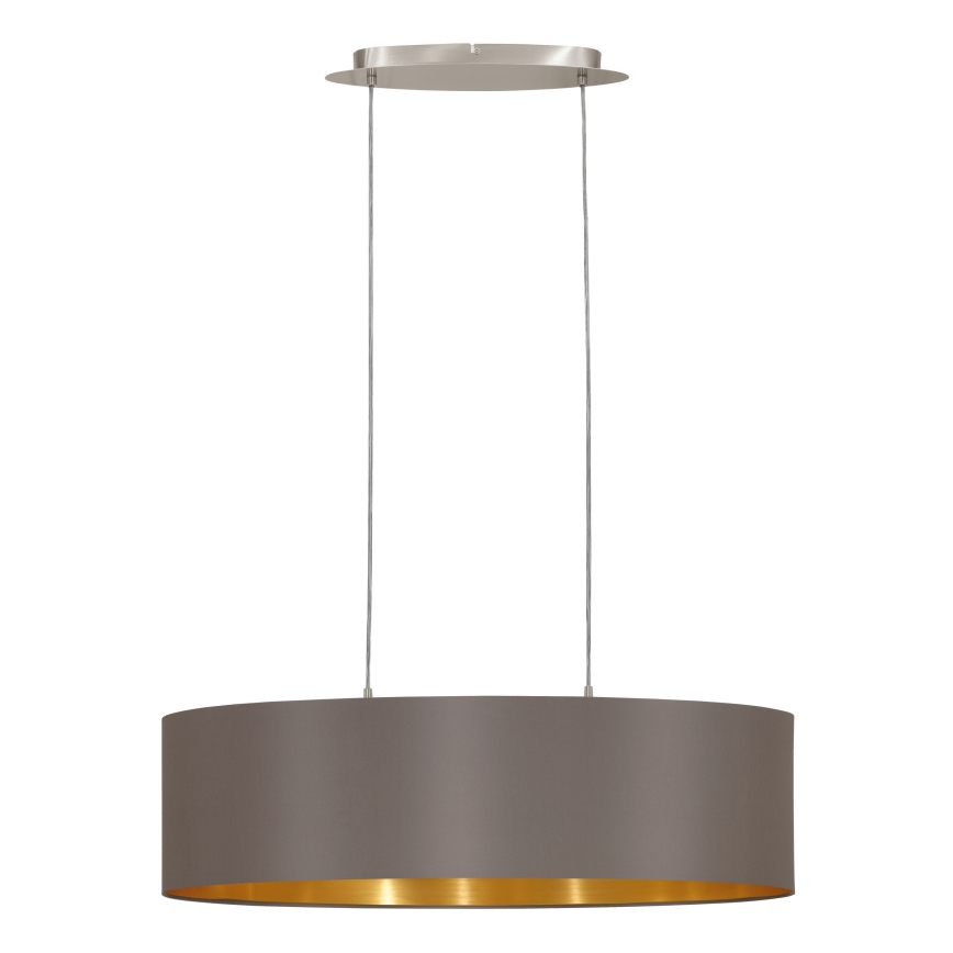 Eglo 55271 - Luster na sajli MASERLO 2xE27/60W/230V braon