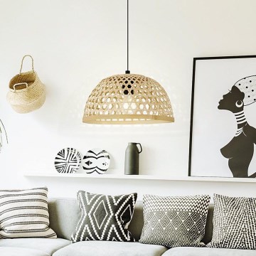 Eglo 55695 - Luster na sajli CLAVERDON 1xE27/40W/230V pr. 37 cm bež