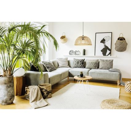 Eglo 55695 - Luster na sajli CLAVERDON 1xE27/40W/230V, prečnika 37 cm, bež