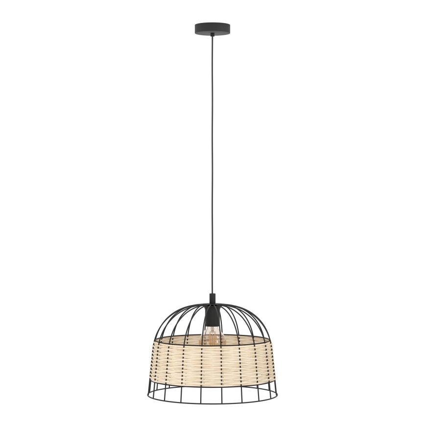 Eglo 55709 - Luster na sajli ANWICK 1xE27/40W/230V ratan