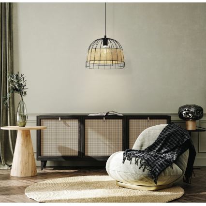 Eglo 55709 - Luster na sajli ANWICK 1xE27/40W/230V ratan