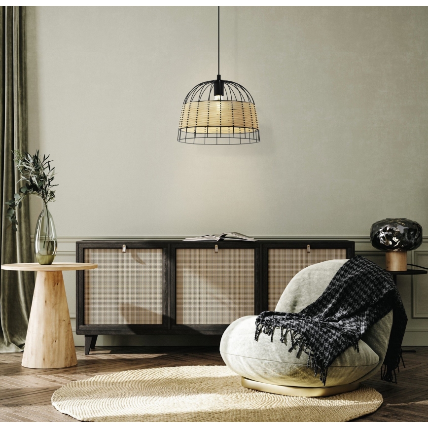 Eglo 55709 - Luster na sajli ANWICK 1xE27/40W/230V ratan