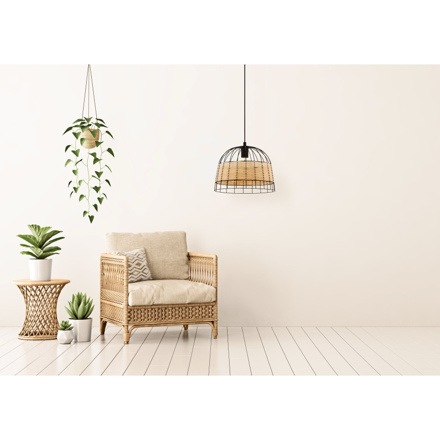 Eglo 55709 - Luster na sajli ANWICK 1xE27/40W/230V ratan