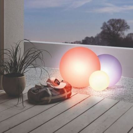 Eglo 55784 - LED RGBW Spoljašnja lampa MONTEROLO-C 1xE27/9W/230V IP65 pr. 39 cm + Daljinski upravljač