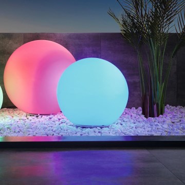 Eglo 55784 - LED RGBW spoljna svetiljka MONTEROLO-C 1xE27/9W/230V IP65 prečnik 39 cm + daljinski upravljač