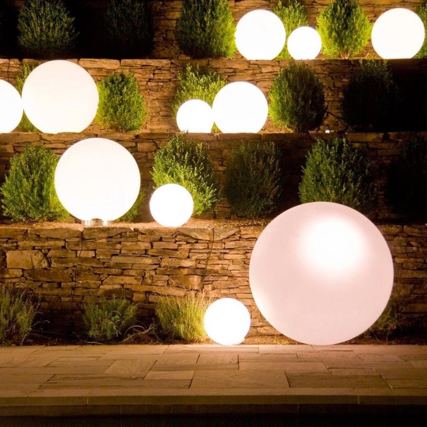 Eglo 55786 - LED RGBW Spoljašnja lampa MONTEROLO-C 1xE27/9W/230V 2700-6500K IP65 pr. 30 cm + Daljinski upravljač