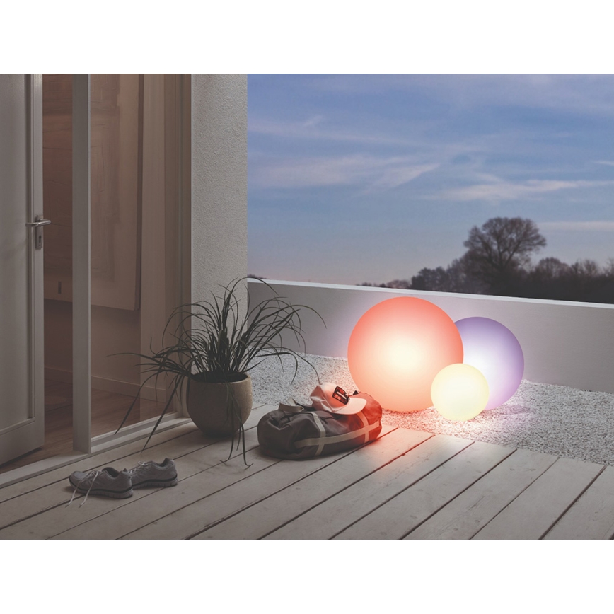 Eglo 55786 - LED RGBW Spoljašnja lampa MONTEROLO-C 1xE27/9W/230V 2700-6500K IP65 pr. 30 cm + Daljinski upravljač