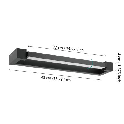 Eglo 56464 - LED Rasveta za ogledalo u kupatilu GEMILIANA LED/8,9W/230V 4000K 45 cm IP44