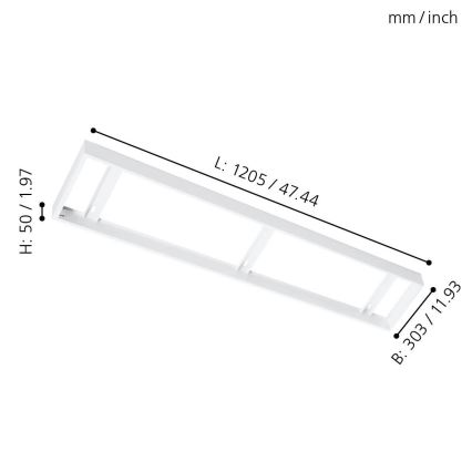 Eglo - Okvir za osvetljenje 1205x303mm