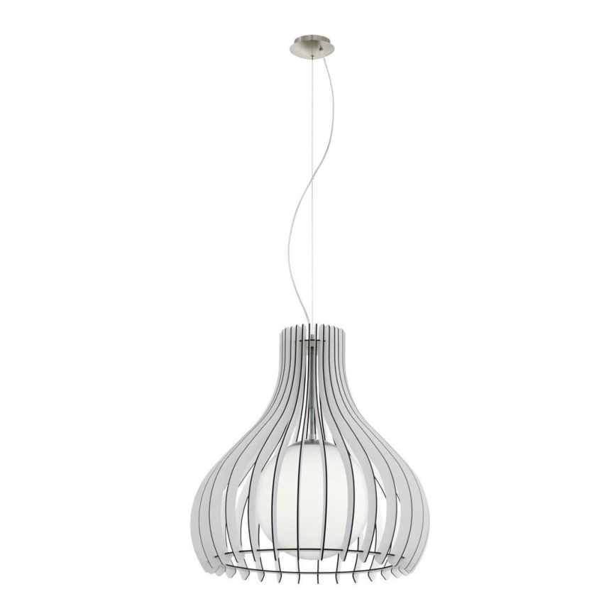 Eglo 61715 - Luster na sajli TINDORI 1xE27/60W/230V pr. 50 cm bela