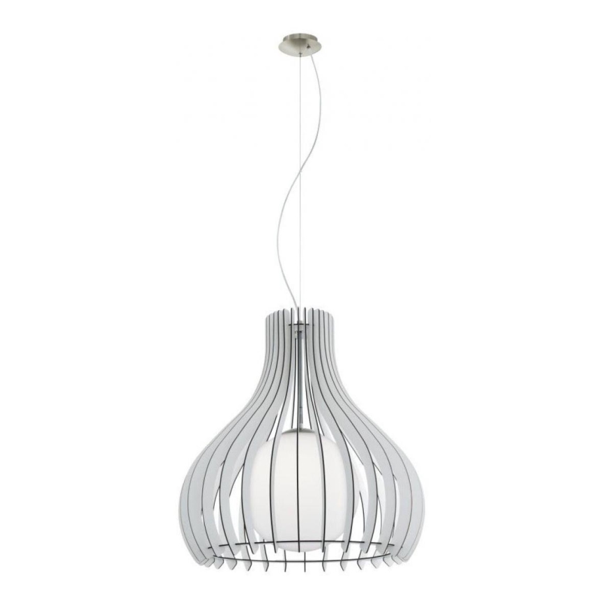 Eglo 61716 - Luster na sajli TINDORI 1xE27/60W/230V pr. 60 cm bela