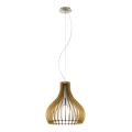 Eglo 61916 - Luster na sajli TINDORI 1xE27/60W/230V pr. 38 cm braon
