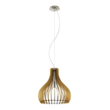 Eglo 61916 - Luster na sajli TINDORI 1xE27/60W/230V pr. 38 cm braon