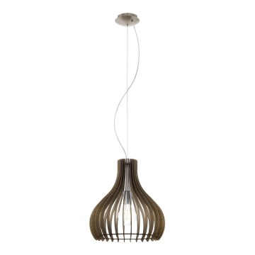 Eglo 61917 - Luster na sajli TINDORI 1xE27/60W/230V pr. 38 cm braon