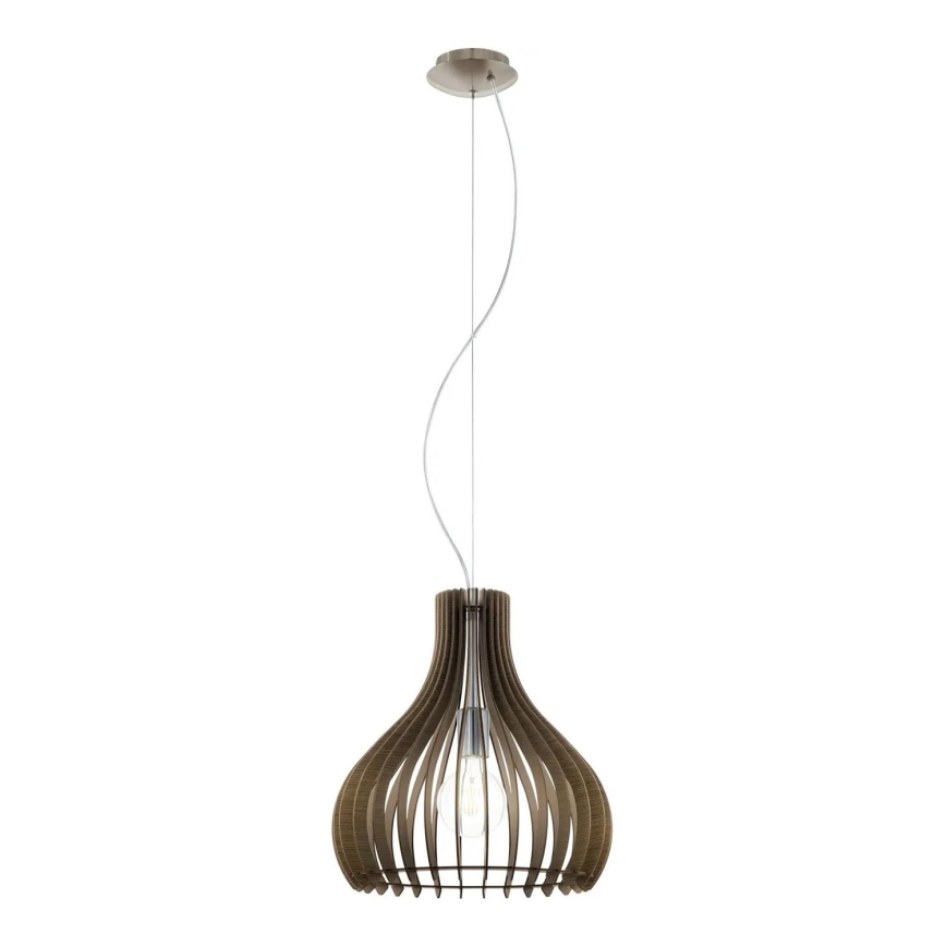 Eglo 61917 - Luster na sajli TINDORI 1xE27/60W/230V pr. 38 cm braon