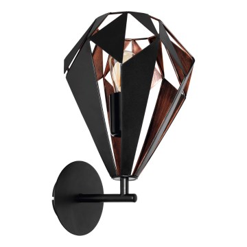 Eglo 62835 - Zidna lampa CARLTON PRO 1xE27/60W/230V crno