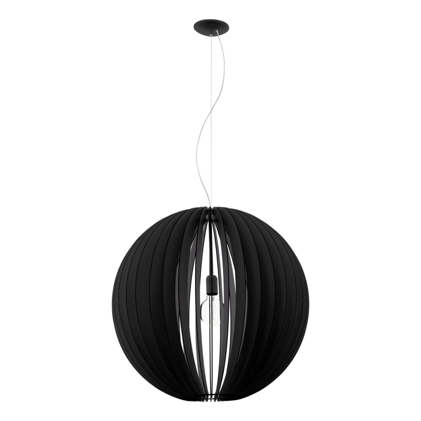 Eglo 63254 - Luster na sajli COSSANO PRO 1xE27/60W/230V pr. 70 cm crno