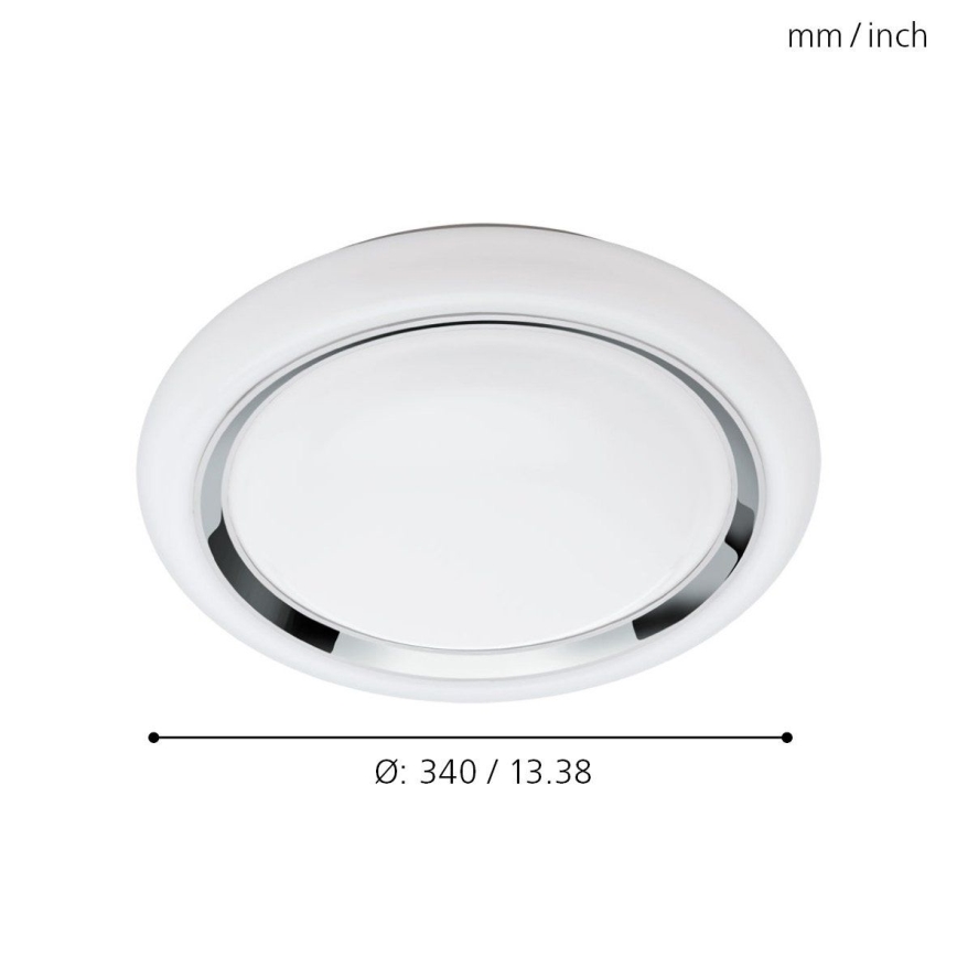 Eglo 64529 - LED RGBW Prigušiva plafonjera CAPASSO-C LED/17W/230V bela