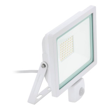 Eglo 64877 - LED Reflektor sa senzorom FILETTI LED/50W/230V 3000K IP44 bela