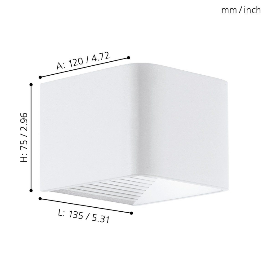 Eglo 65043 - LED Spoljna zidna lampa DONINNI PRO LED/5W/230V IP44 bela