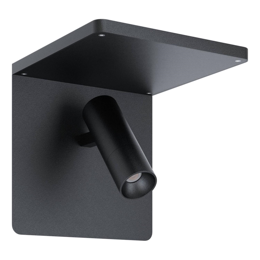 Eglo 67563 - LED zidno svetlo sa policom CIGLIE LED/8,1W/230V crna