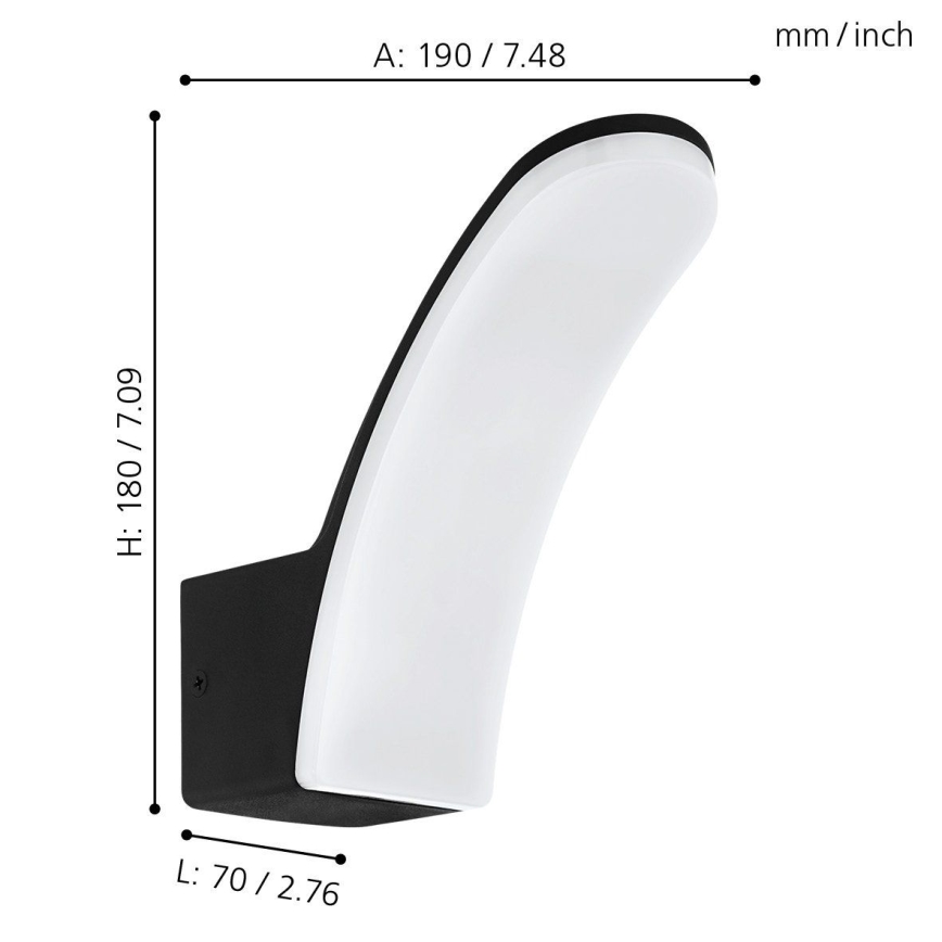 Eglo 74019 - LED Spoljna zidna lampa LACONELLA LED/11,5W/230V 3000K IP44