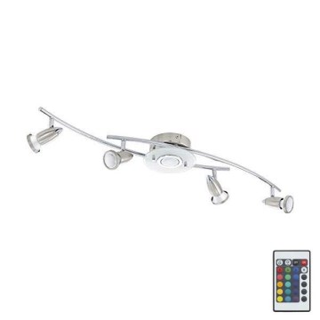Eglo 75377 - LED RGB Prigušivo reflektorsko svetlo VALLIDA-C 5xGU10/4W/230V + Daljinski upravljač