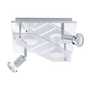 Eglo 75379 - LED RGBW Prigušivo reflektorsko svetlo CABO-C 4xGU10/4W/230V + Daljinski upravljač