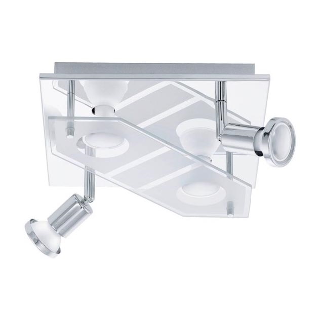 Eglo 75379 - LED RGBW Prigušivo reflektorsko svetlo CABO-C 4xGU10/4W/230V + Daljinski upravljač