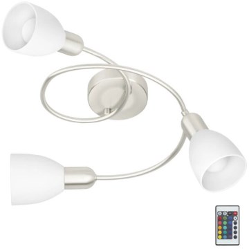 Eglo 75388 - LED RGBW Prigušivi nadgradni luster GRIMSEY-C 3xE14/4W/230V + Daljinski upravljač