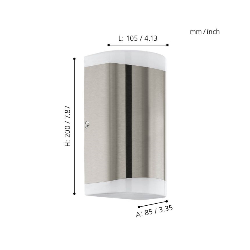 Eglo - LED Spoljna zidna lampa 2xGU10/4,6W/230V IP44